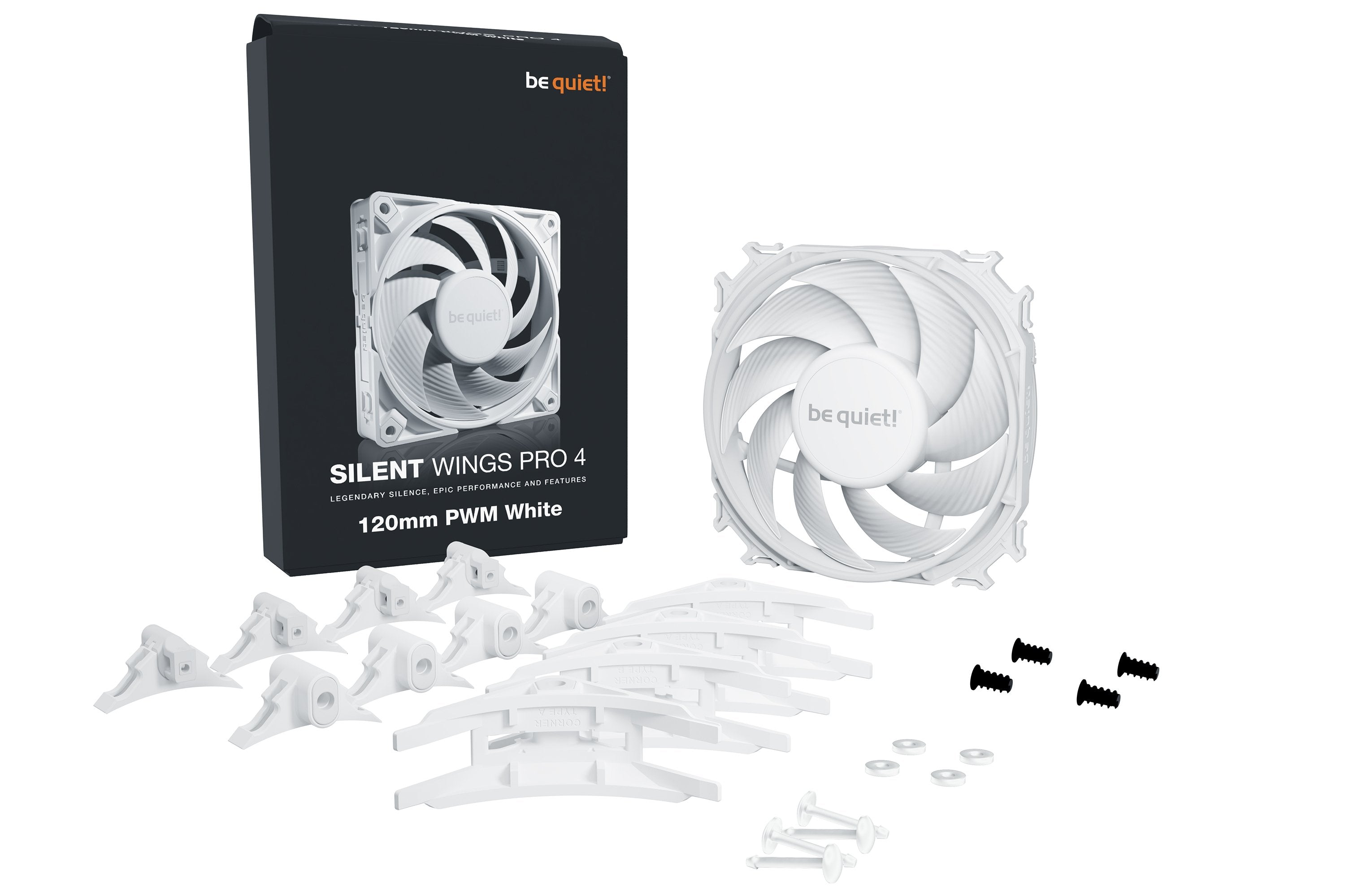Ventilador Be Quiet! Silent Wings Pro 4 Pwm 120x120x25 Blanco