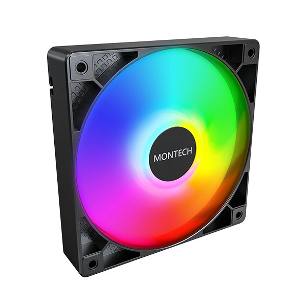 EAN 4710562743135 - Montech GF120 PWM Carcasa del ordenador Módulo de ventilador 12 cm Negro 3 pieza(s) imagen 2