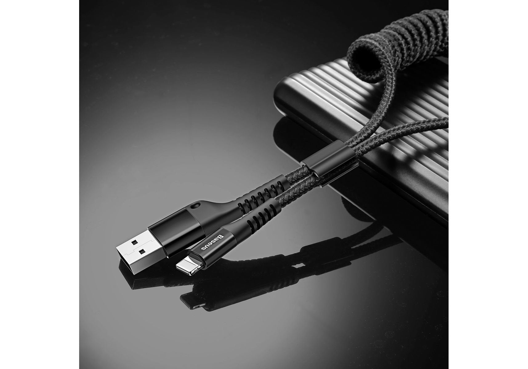 Baseus Fish Eye Cable De Carga / Datos Usb Para Lightning 2a 1m, Negro