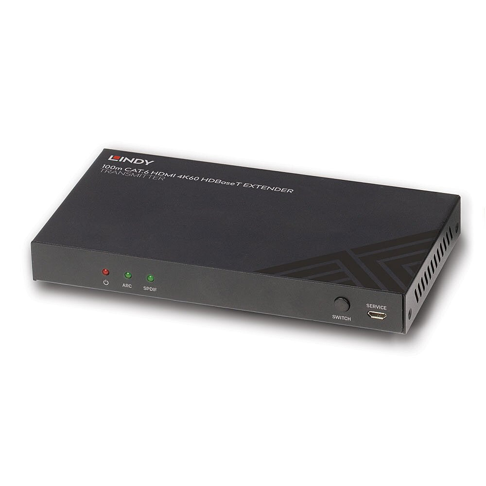 Lindy 38341 Extensor Audio/Video Transmisor De Señales Av Negro (Lindy Transmitter Hdbaset 100m Cat.6 Hdmi 4k60)