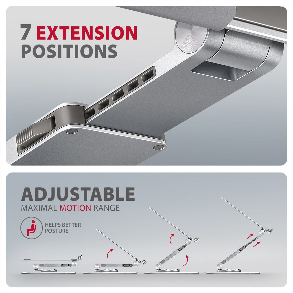 EAN 8595247908650 - Axagon STND-LR soporte para ordenador portátil Mesita plegable para ordenador portátil Plata 43,9 cm (17. imagen 8