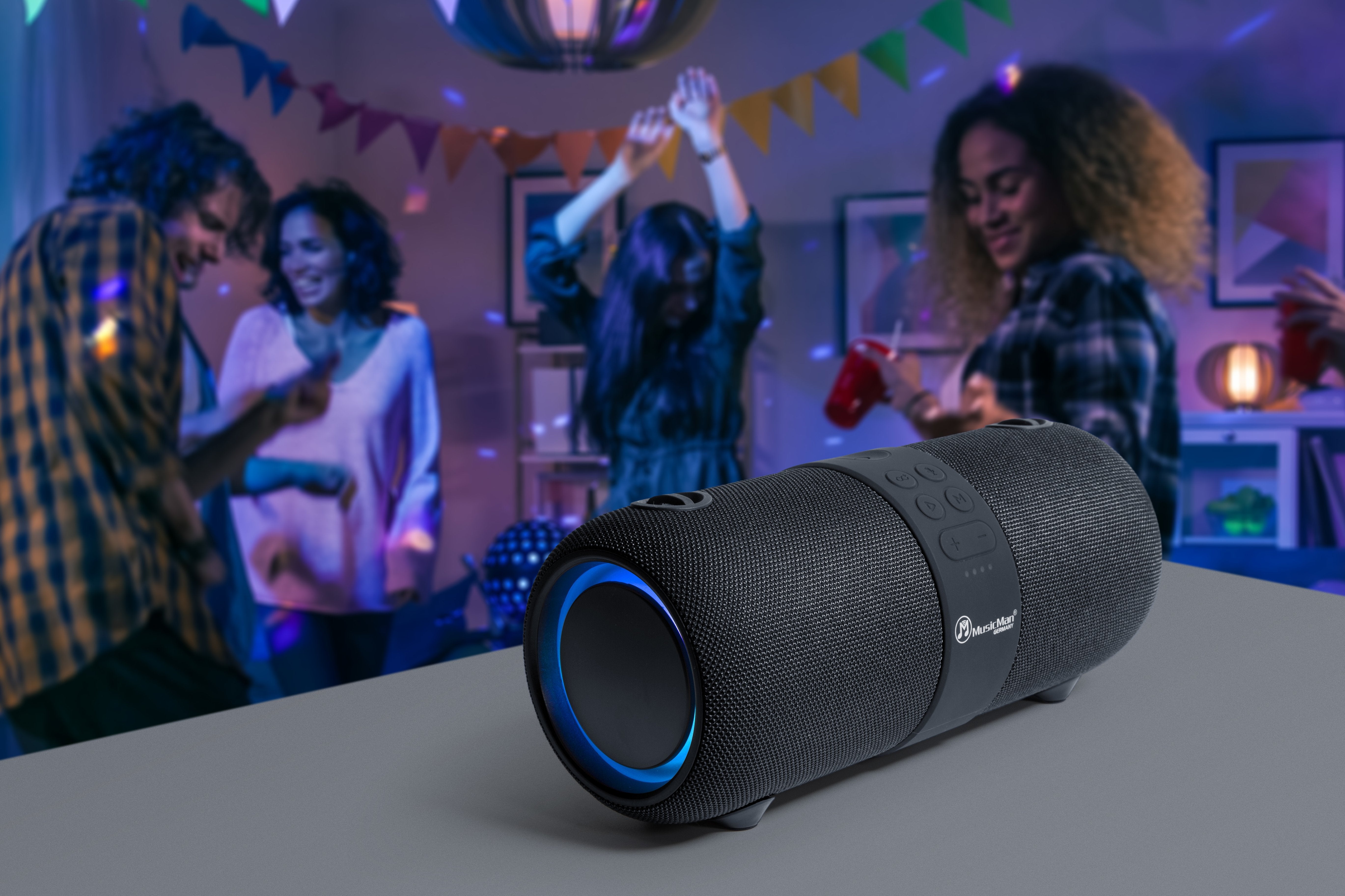 Wireless Speaker 2x7w Technaxx Led