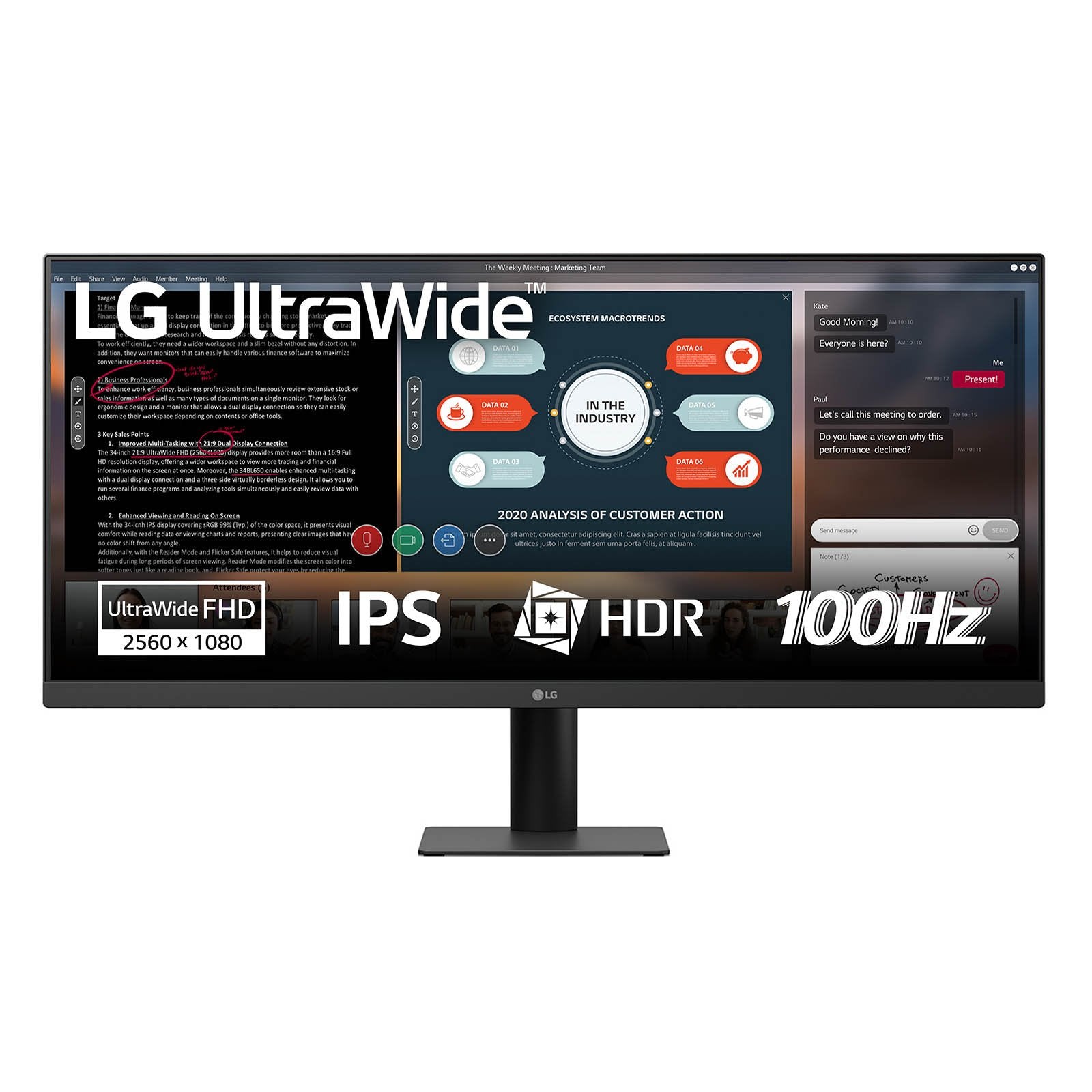Lg 29u511a-B 29" Ips 21:9 2560x1080 250cdm2 5ms Hdmi Displayport Black