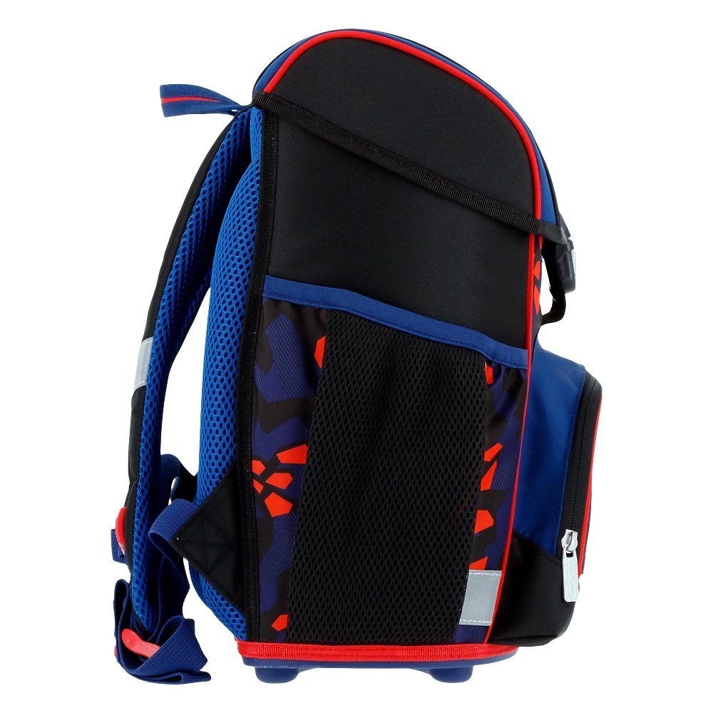 Herlitz Juego De Mochilas Escolares De 4 Piezas, Color Azul Y Rojo,