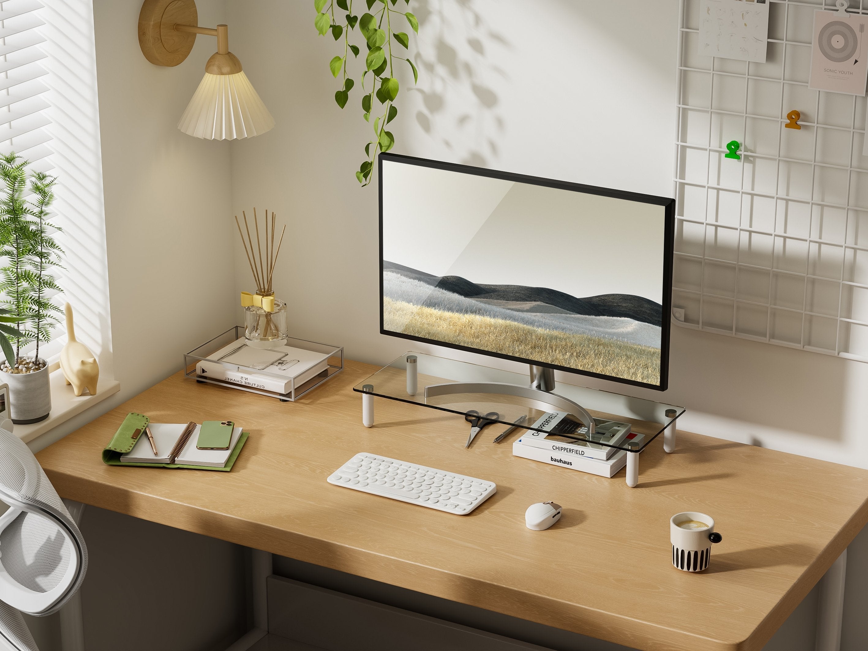 Stand De Sobremesa Para Pantalla Equip 650882 Cristal Templado Hasta 20kg