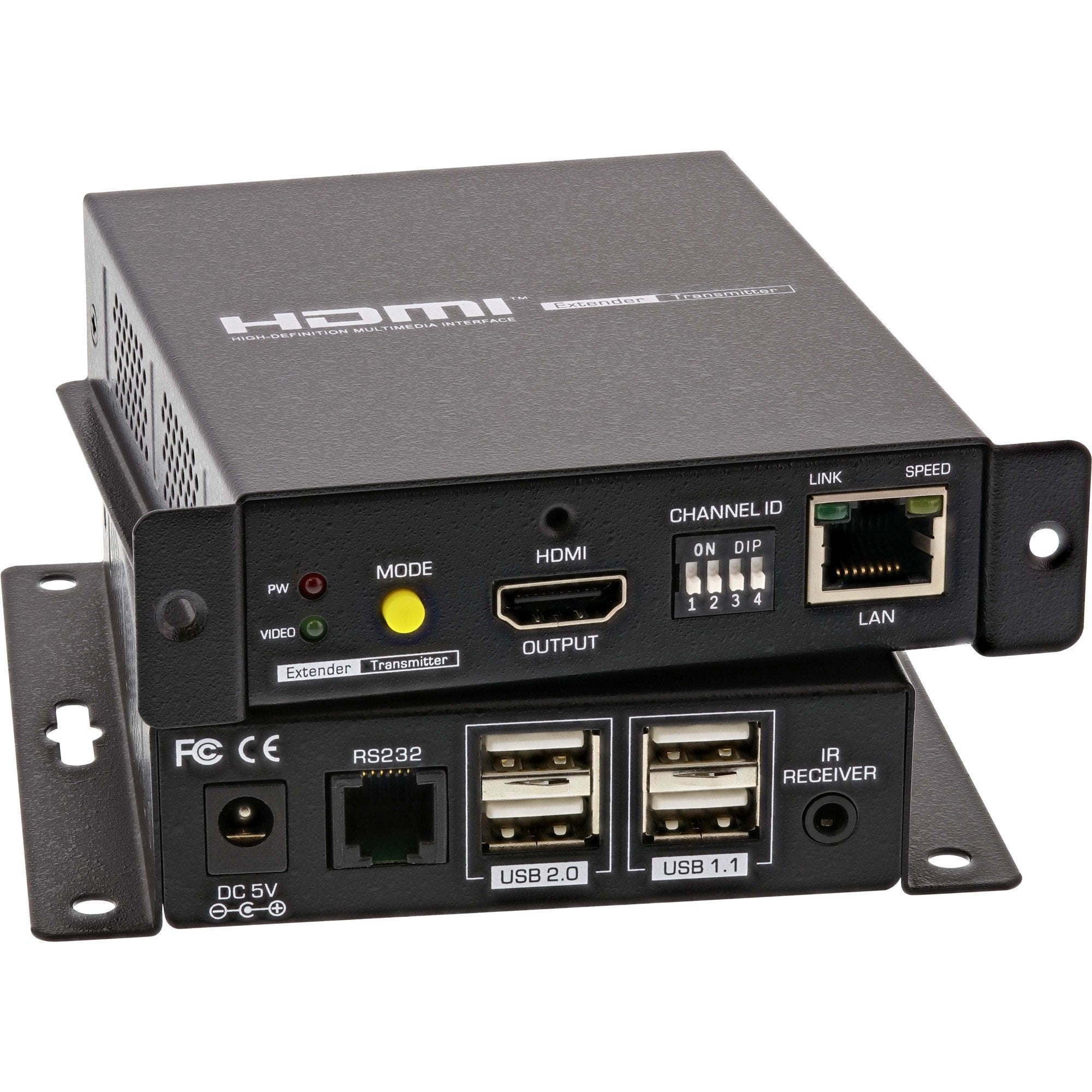 Extensor Inline Hdmi Usb Kvm Sobre Ip, 4k Hasta 100 M