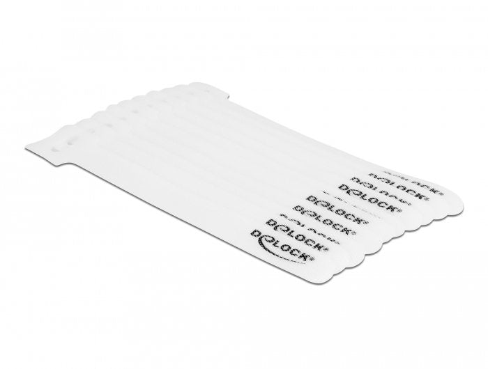 Delock 19519 Presilla Bridas Adherentes Para Cables Blanco 10 Pieza(S)