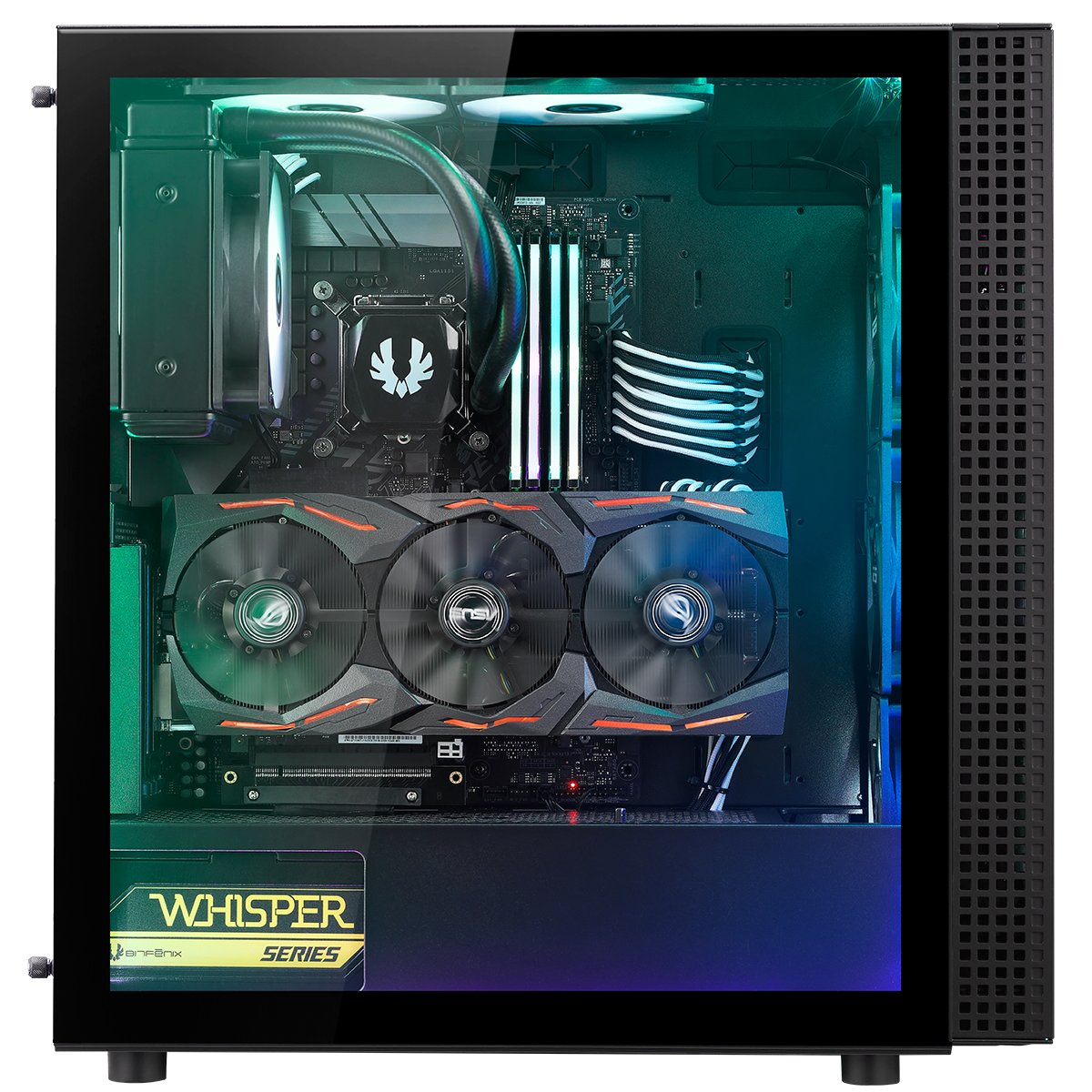 Caja Pc Bitfenix E-Atx Dawn Rgb Tempered Glass Black