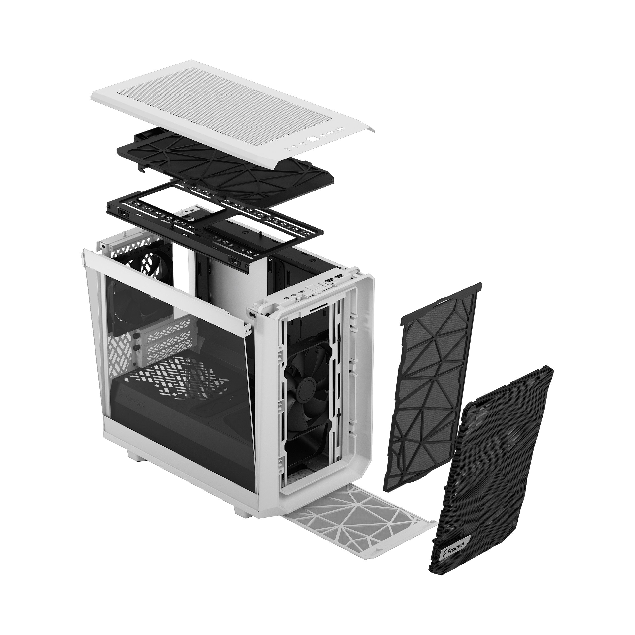 Caja Pc Fractal Design Meshify 2 Nano Blanca Tg Clear Tint Fd-C-Mes2n-02