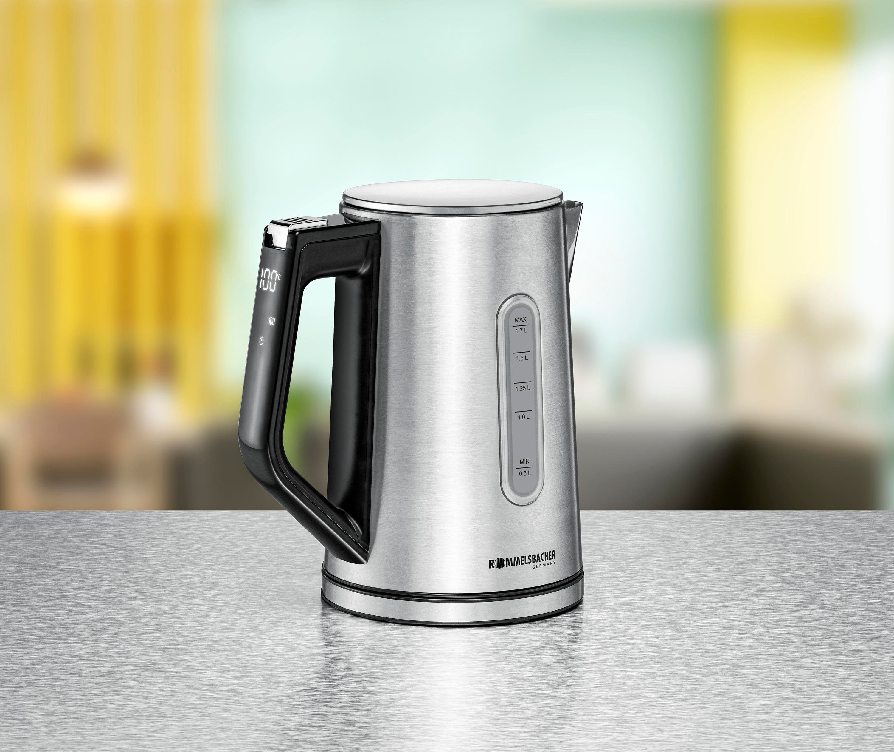 EAN 4001797881007 - Rommelsbacher Wasserkocher WK 3000 tetera eléctrica 1,7 L 3000 W Negro, Acero inoxidable imagen 5