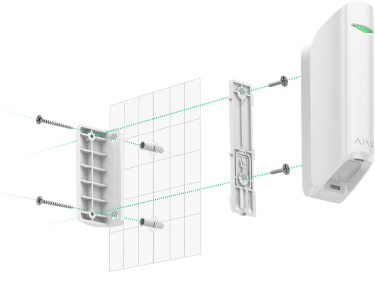 Ajax Motionprotect-Curtain-Wh Ajax Motionprotect Curtain. Detector Pir De Cortina Inalámbrico. Color Blanco