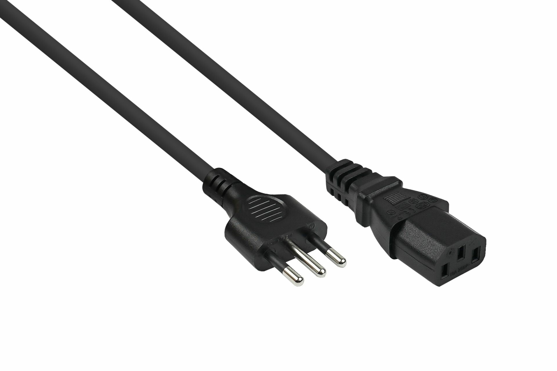 Cablemeimer Netzcable Italien Typ I An C13 Negro 1,8m
