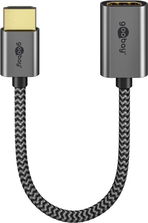 Goobay Ultra High-Speed Hdmi-Flexiadaptador (Negro/Gold) 79145