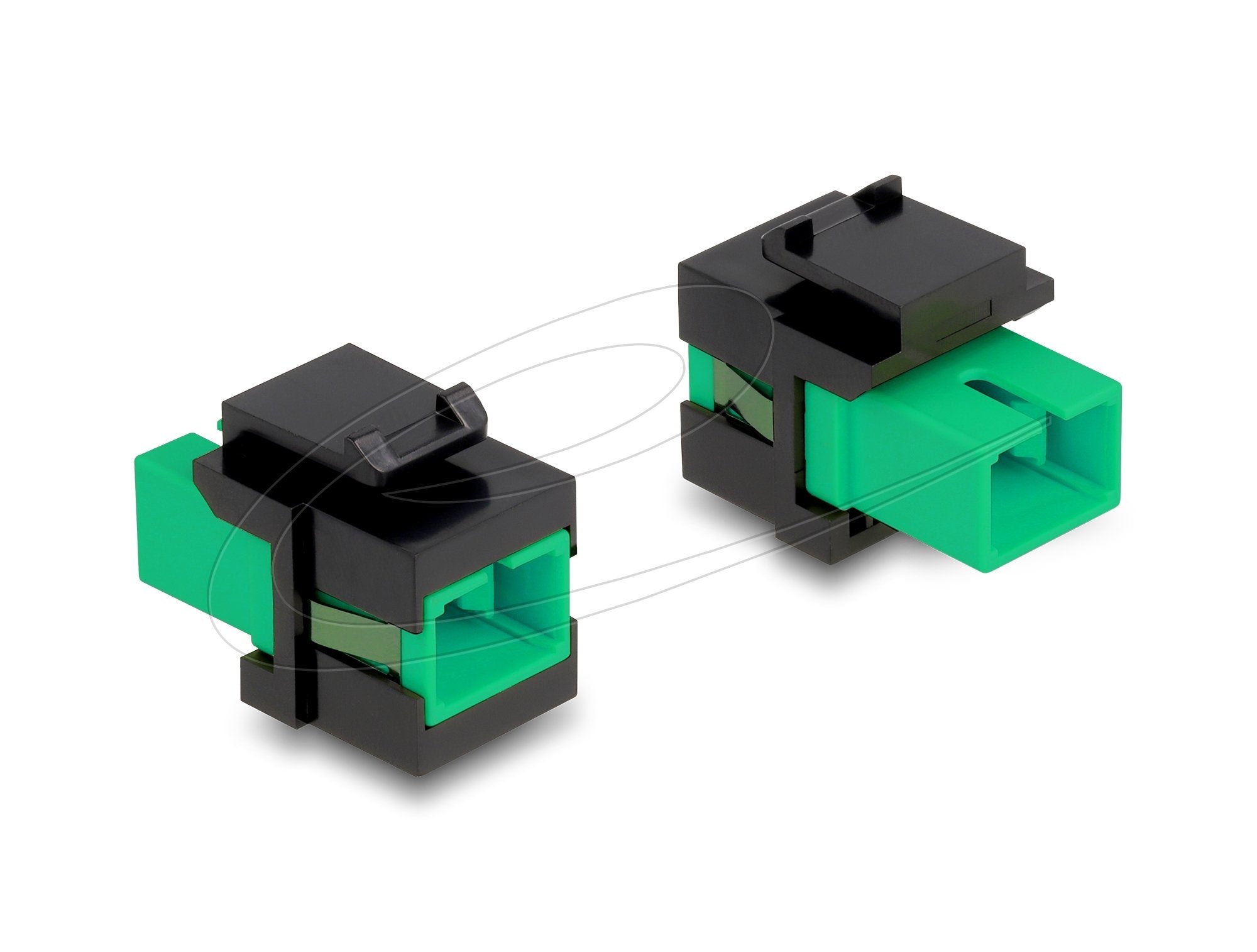 Keystone Modul Sc Simplex Buchse Zu Sc Simplex Buchse Grün Schwarz