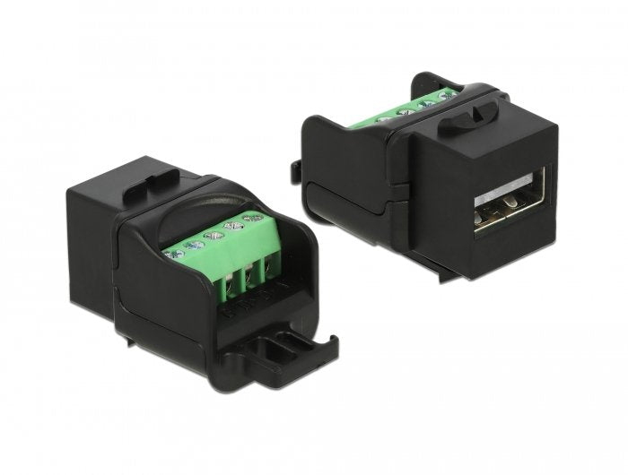 Keystone Modul Usb 2.0 A Buchse Zu Terminalblock Schwarz
