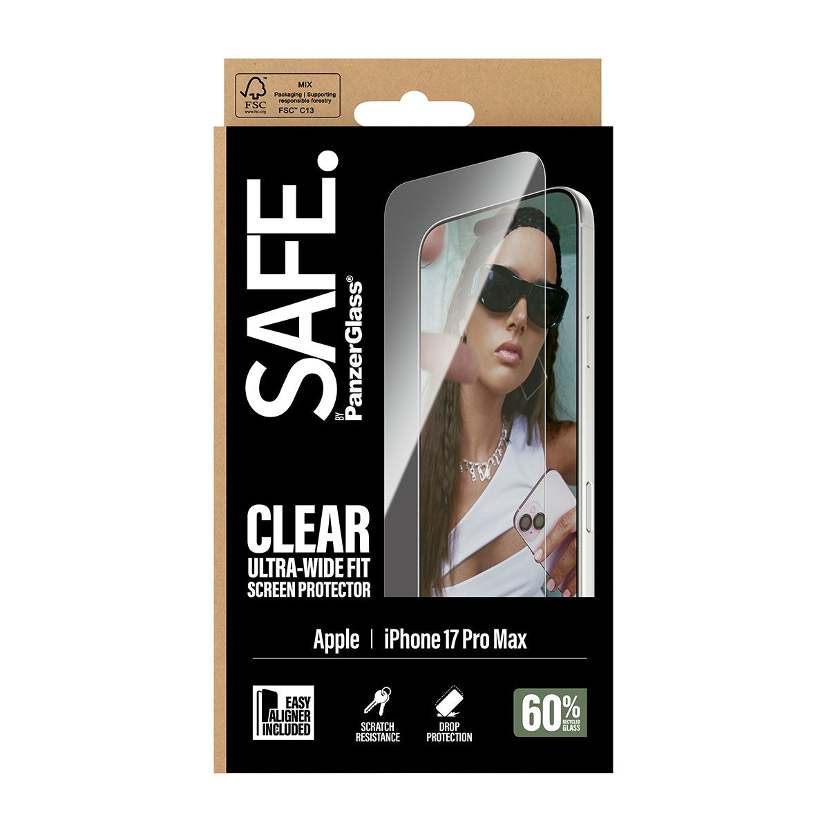 EAN 5715685025822 - PanzerGlass SAFE. by ® Screen Protector iPhone 17 Pro Max | Ultra-Wide Fit w. EasyAligner Protector de pa imagen 3