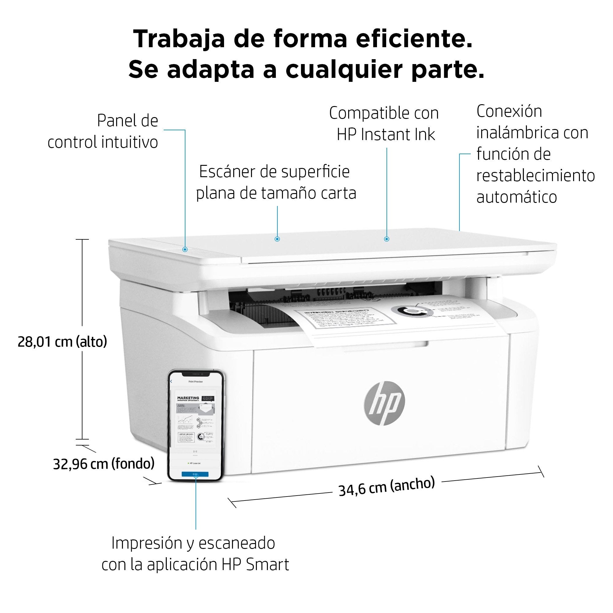EAN 0194850677267 - HP LaserJet MFP M140w Printer Laser A4 600 x 600 DPI 20 ppm Wifi imagen 6