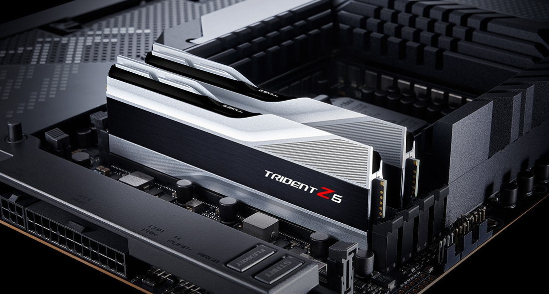 Memoria G.Skill Trident Z Z5 32 Gb 2 X 16 Gb Ddr5 5600 Mhz, Memoria Ram Plateado/Negro, 32 Gb, 2 X 16 Gb, Ddr5, 5600 Mhz, Negro, Blanco