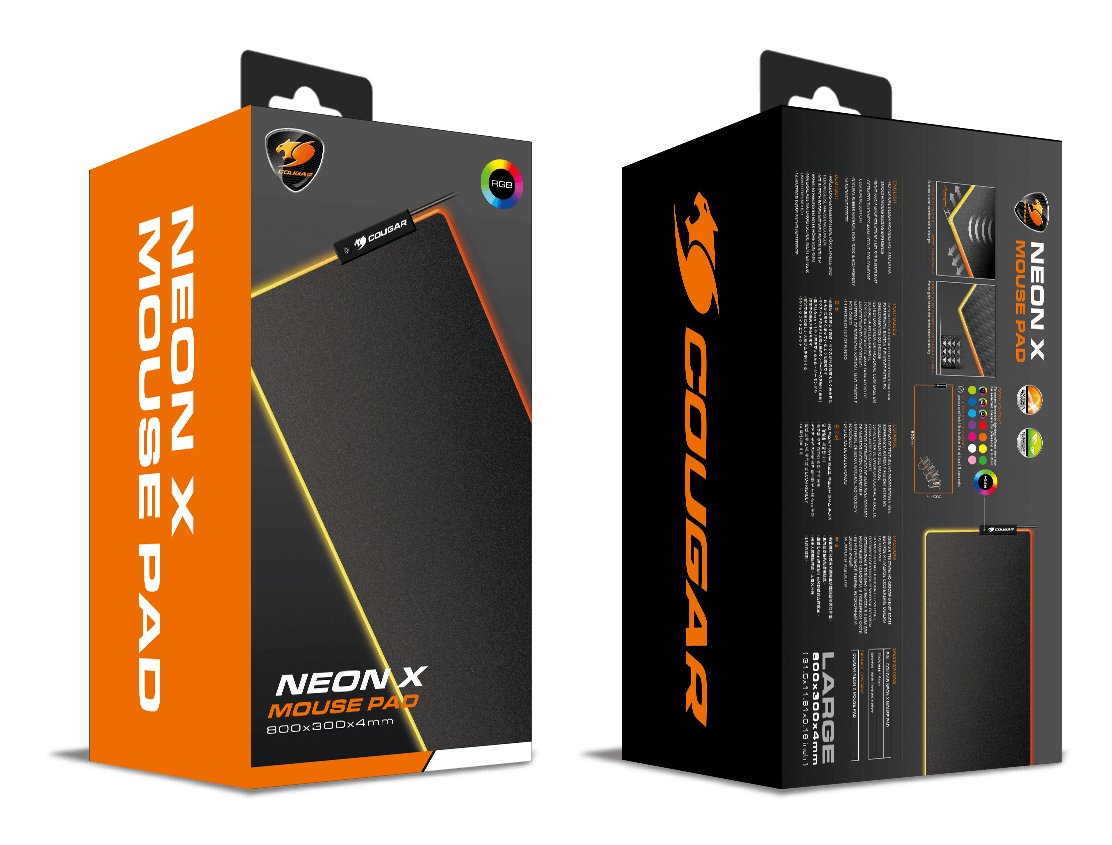Alfombrilla Cougar Gaming Neon X, Argb, 800x300