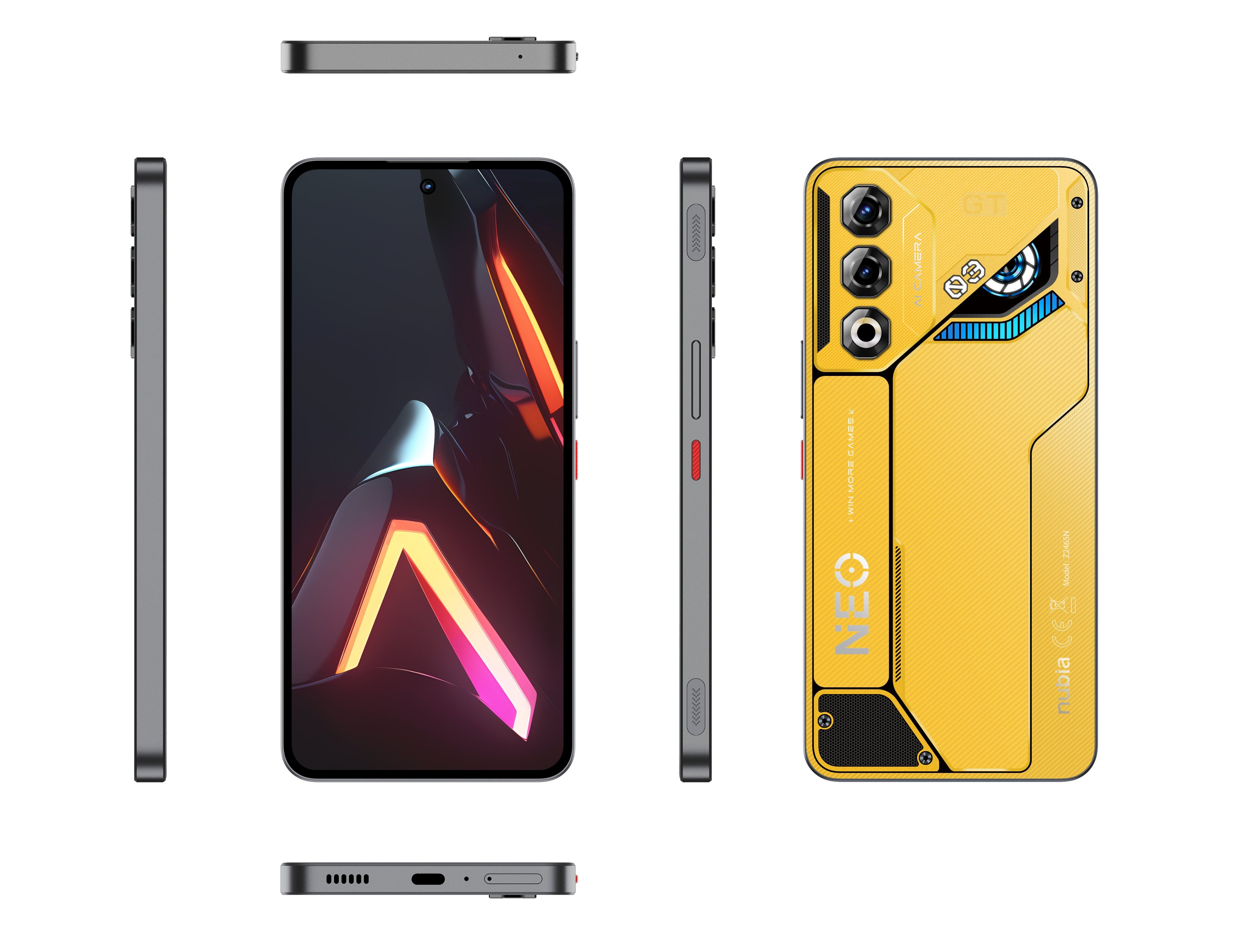 EAN 6902176150012 - ZTE Nubia Neo 3 GT 5G 17,3 cm (6.8") SIM doble USB Tipo C 12 GB 256 GB 6000 mAh Amarillo imagen 5