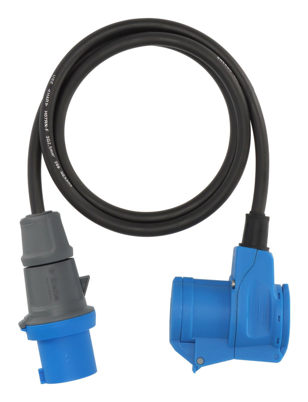 Brennenmuhl Adaptador-Leitung 1,5m H07rn-F3g2.5 Sw Mecker