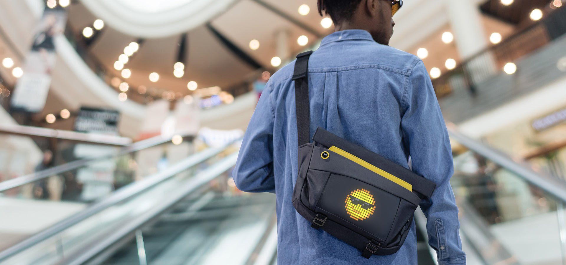 Divoom: Bolso Bandolera Slingbag-V Pixel Art Led - Negro