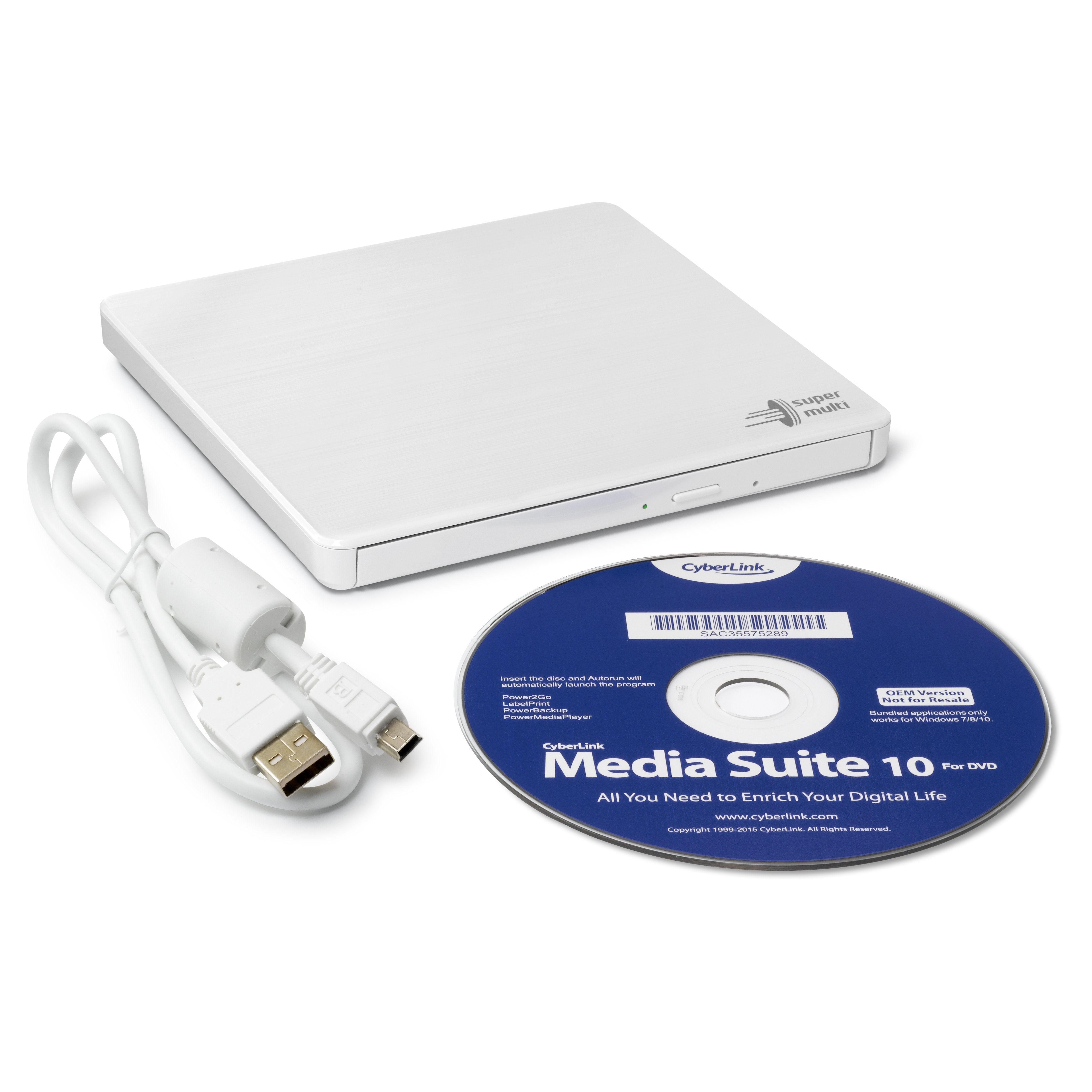 Grabadora Externa Lg-H Ultra Slim Dvd-Writer Blanca