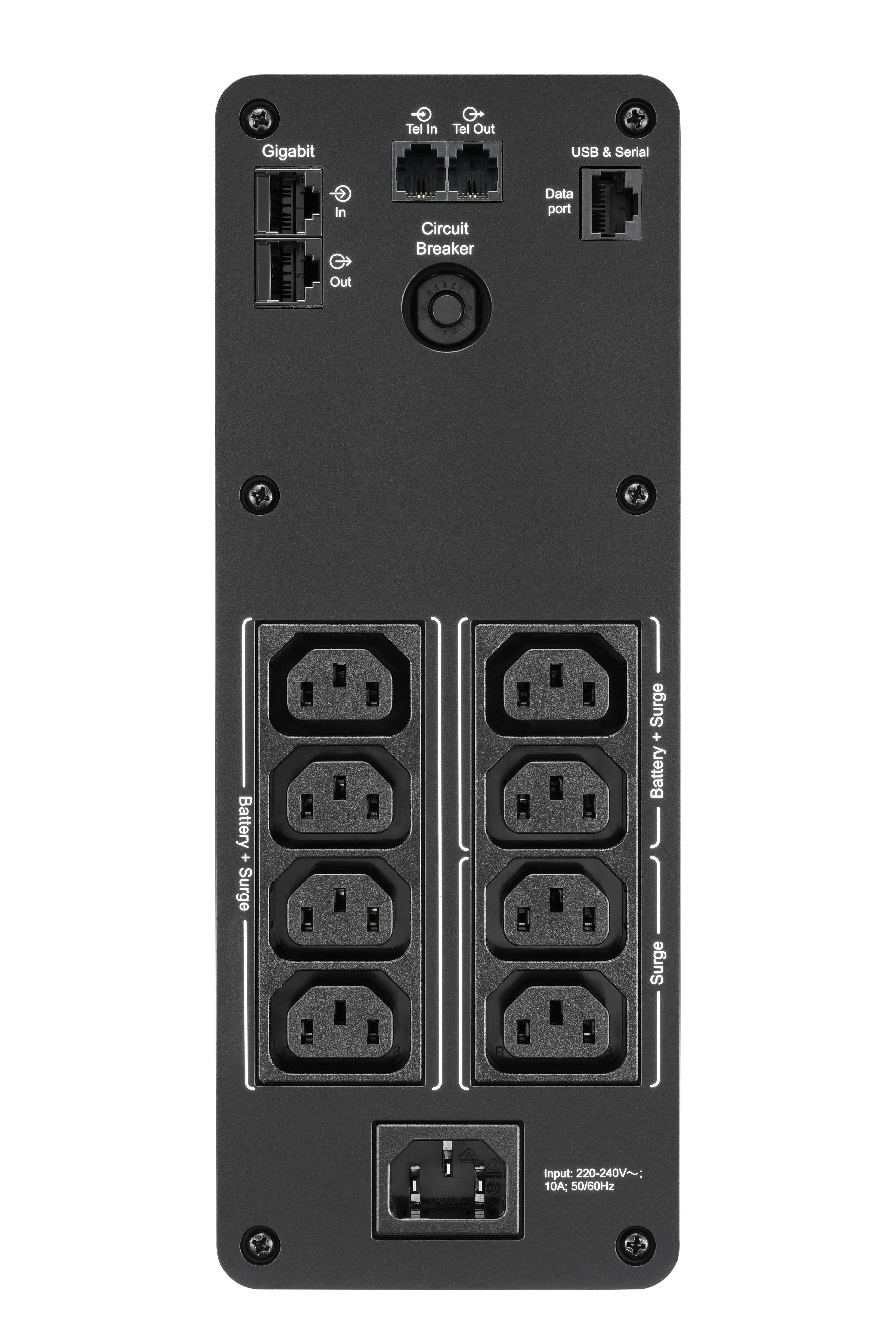 Apc Br1600si Sistema De Alimentación Ininterrumpida (Ups) Línea Interactiva 1,6 Kva 960 W 8 Salidas Ac