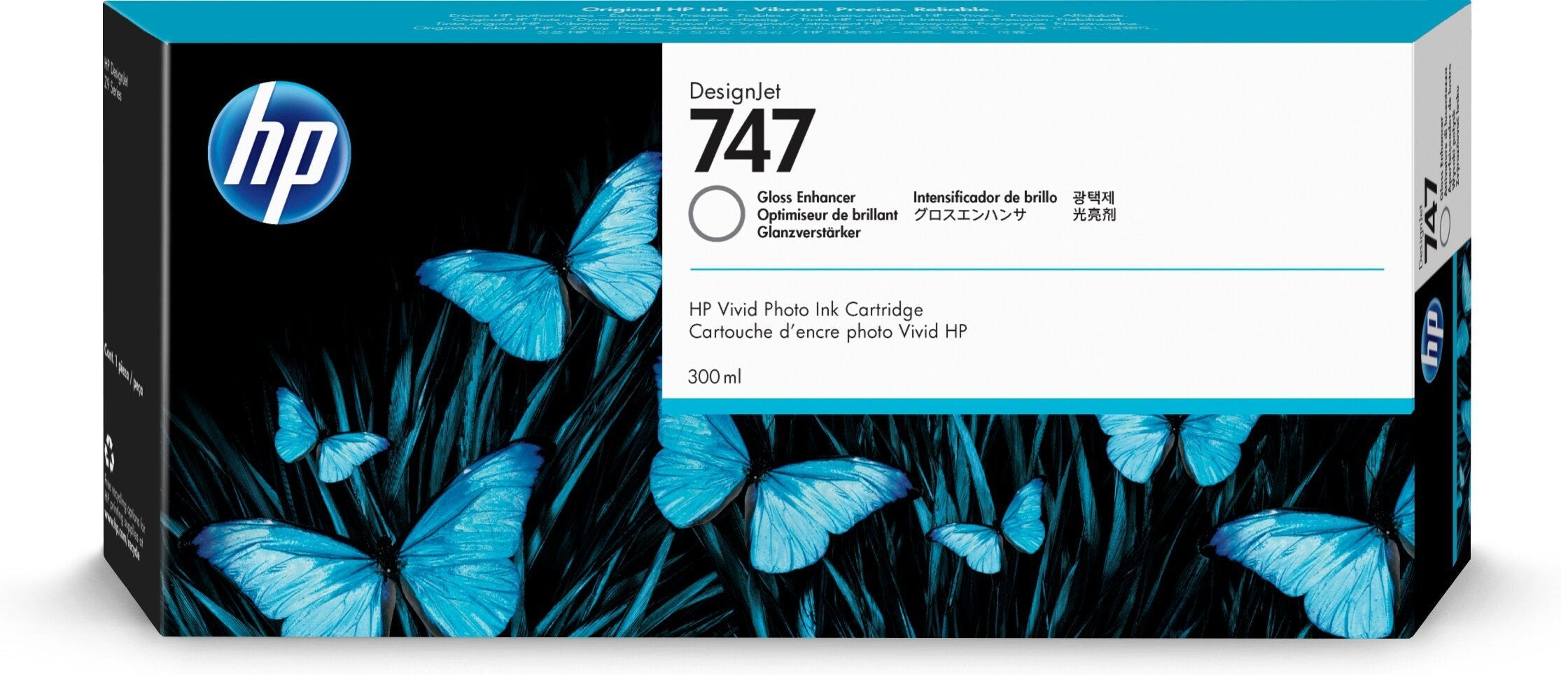 EAN 0191628213627 - HP 747 300-ml Gloss Enhancer DesignJet Ink Cartridge cartucho de tinta 1 pieza(s) Original Rendimiento es imagen 1