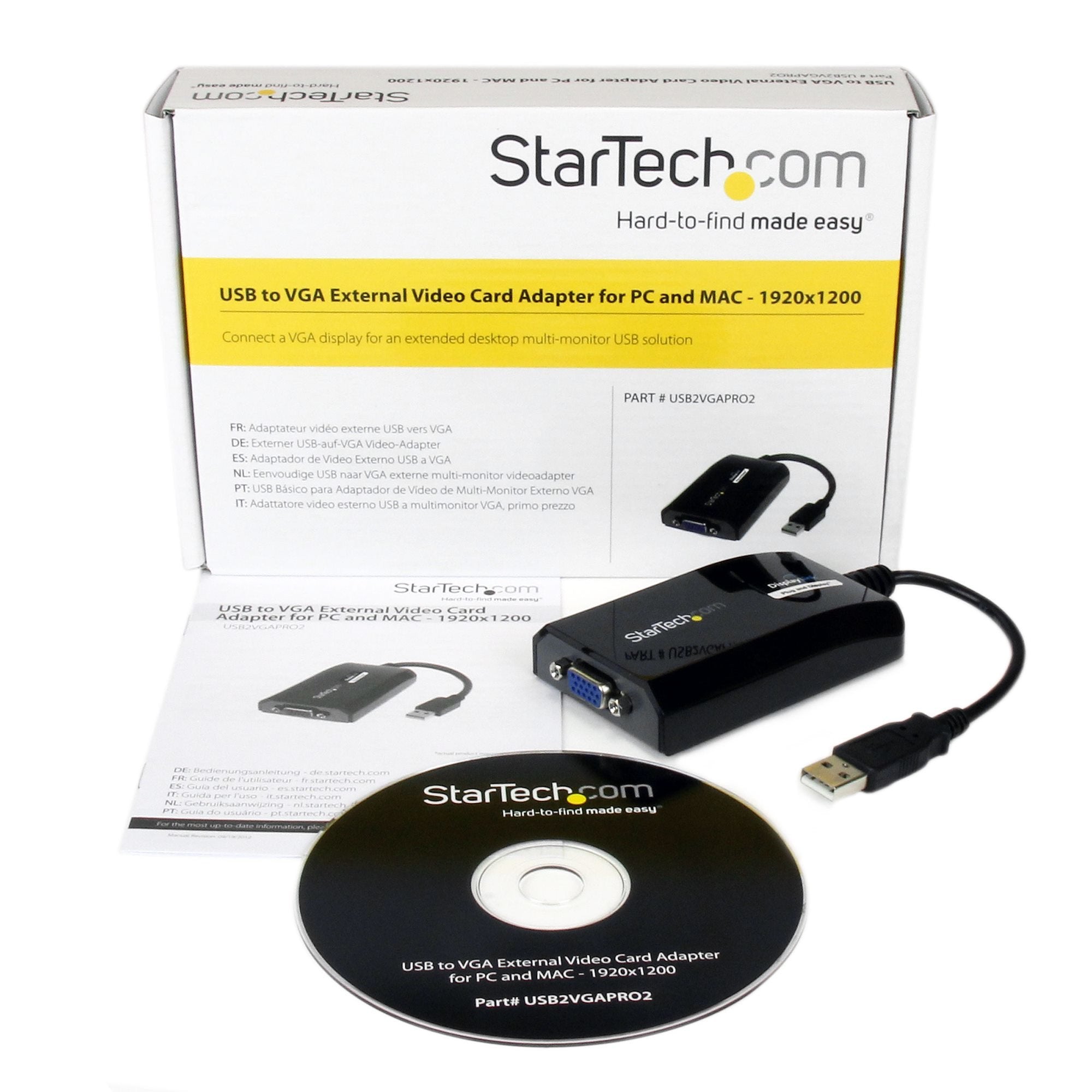 Startech Tarjeta De Video Externa Usb A Vga Para Mac Y Pc 1920x1200