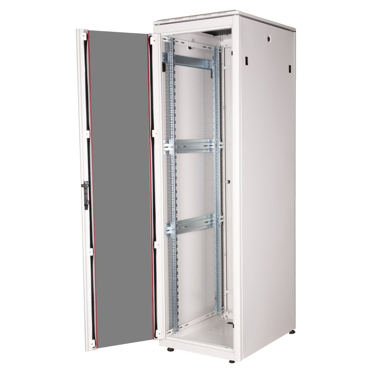 Roline 19-Zoll Netzwerkschrank Pro 42 He, 600x800 Bxt Glastr Grau
