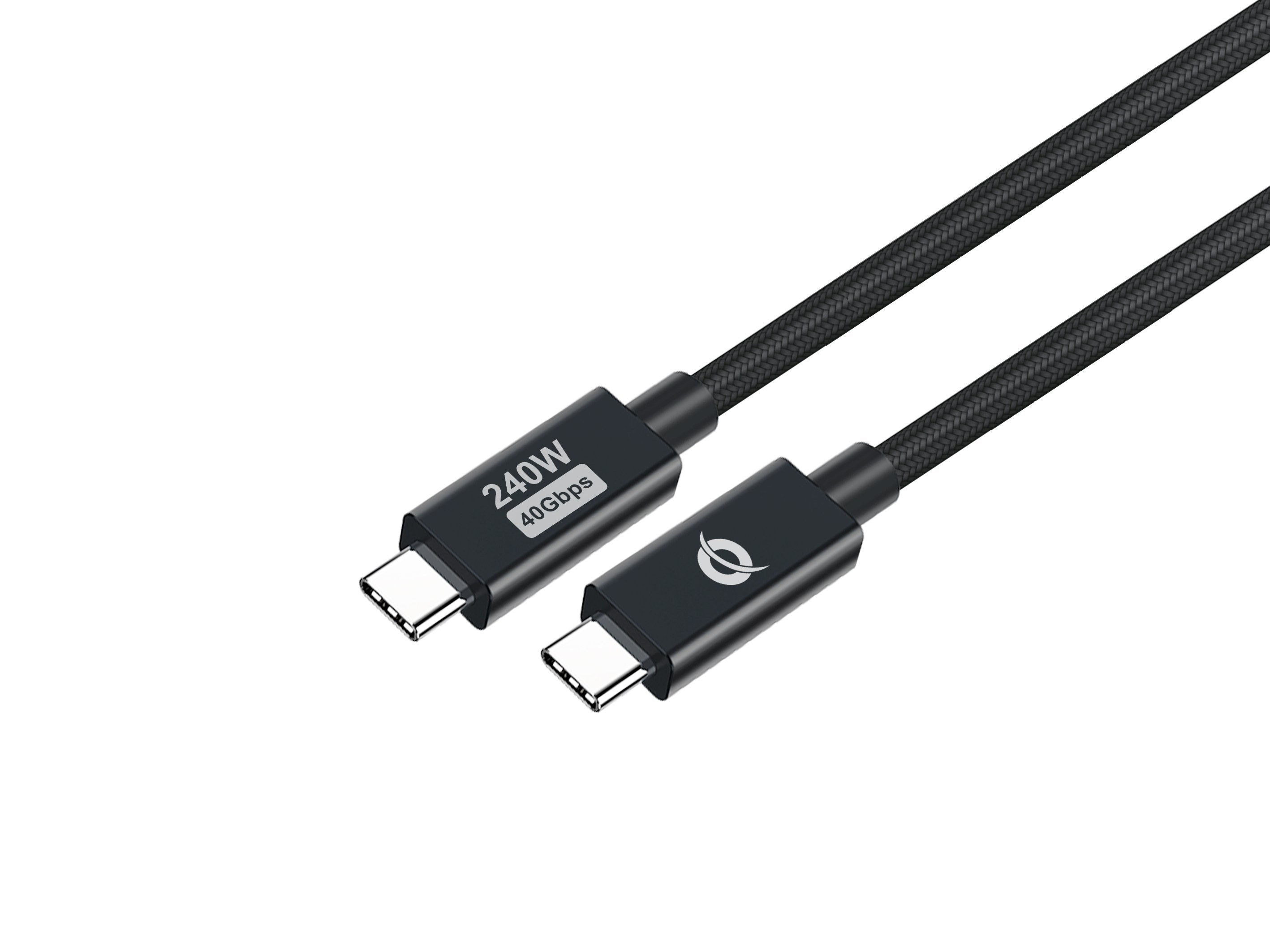 Cable Usb-C Macho A Usb-C Macho 2m Conceptronic Usb 4.0 Gen 3 240w 48v 5a 40gbps E-Mark