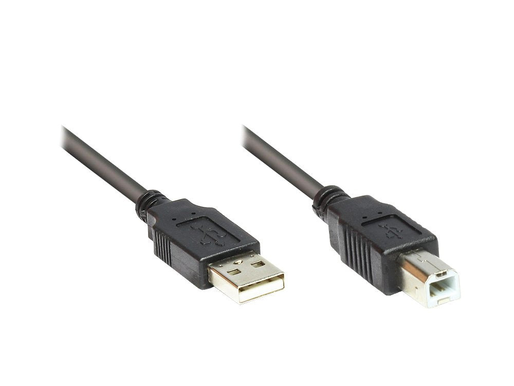 Cable De Conexión Usb 2.0 Conector Macho A An Conector Macho B, Negro, 5m, Good Connections®