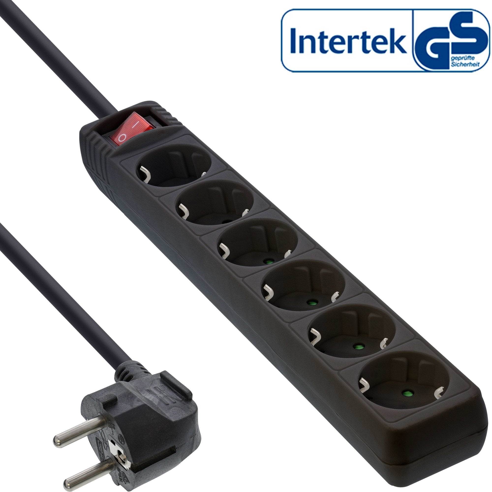 EAN 4043718180462 - InLine 16463T base múltiple 3 m 6 salidas AC Negro imagen 1