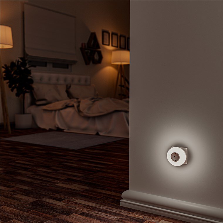 Luz Led Nocturna Enchufable Redonda Goobay