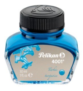 Pelikan Tinta 4001 No.78 - Frasco 30 Ml - Asegura El Perfecto Funcionamiento De La Estilografica - Color Turquesa