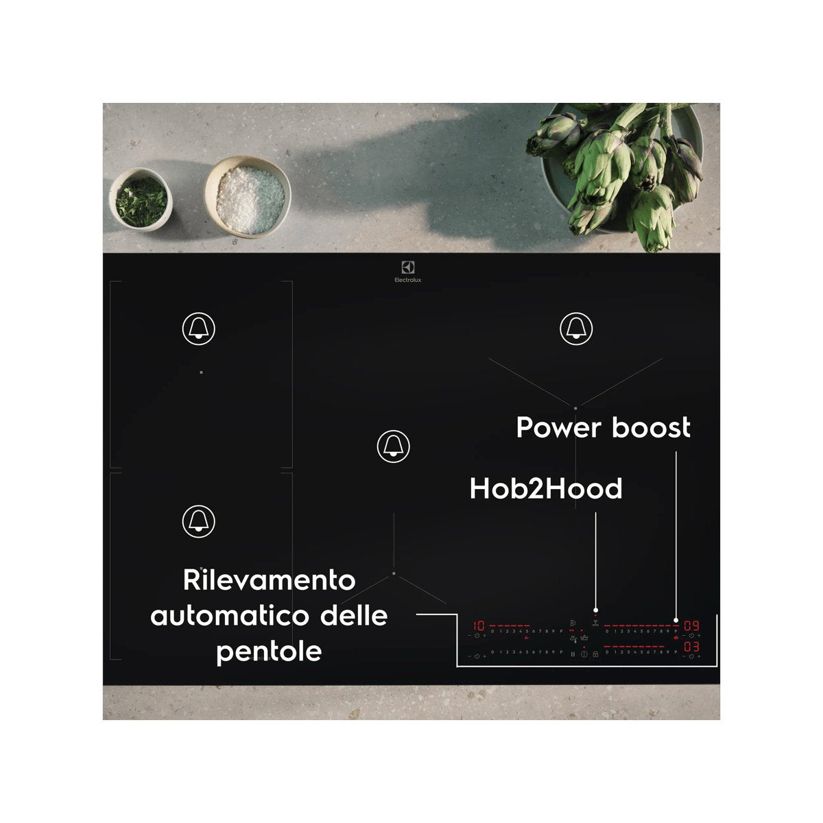 EAN 7333394032122 - Electrolux EIS82453 Negro Integrado 80 cm Con placa de inducción 4 zona(s) imagen 9
