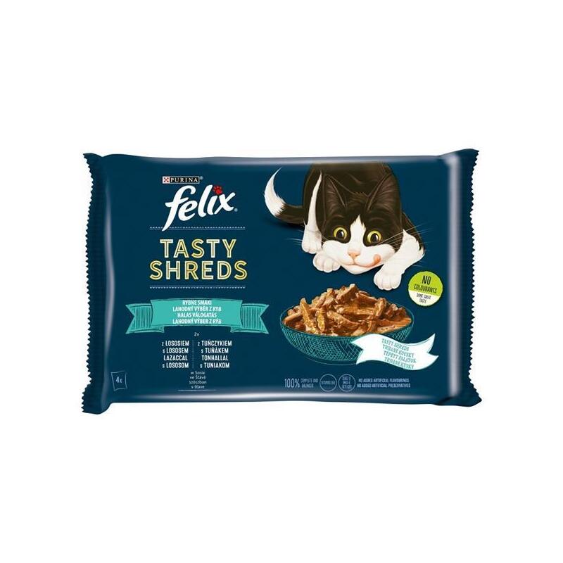 Felix Sabrosos Triturados Con Salmón Y Atún 4x80g