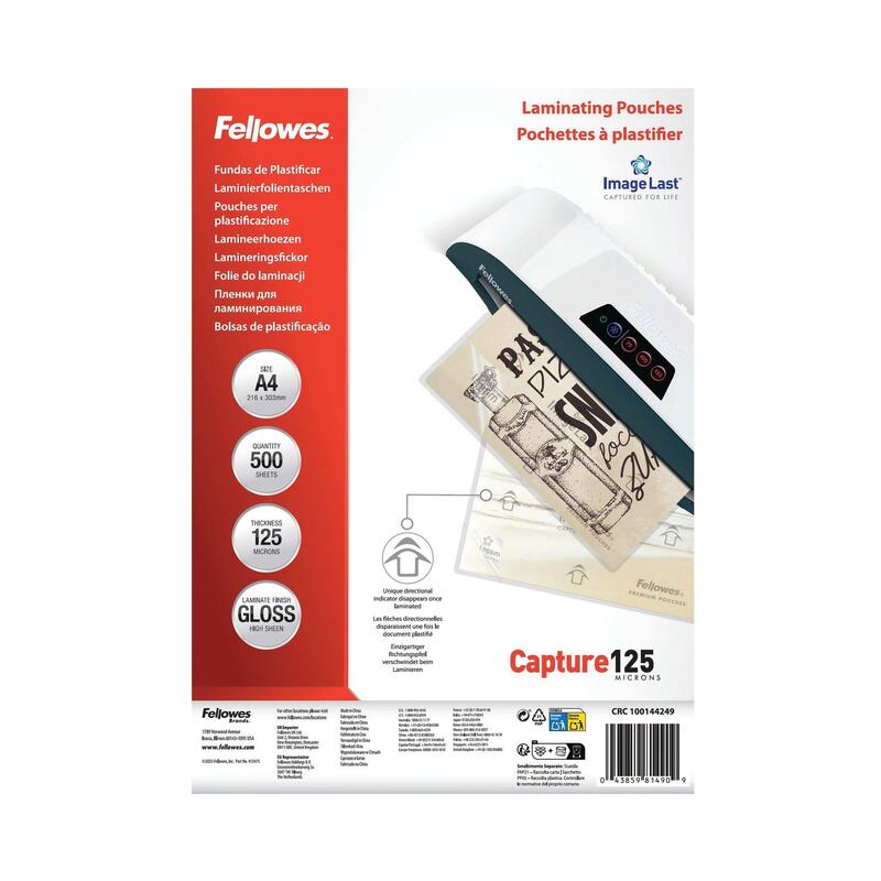 Fellowes Funda Para Plastificar Admire A4 125mikron 500er Pack