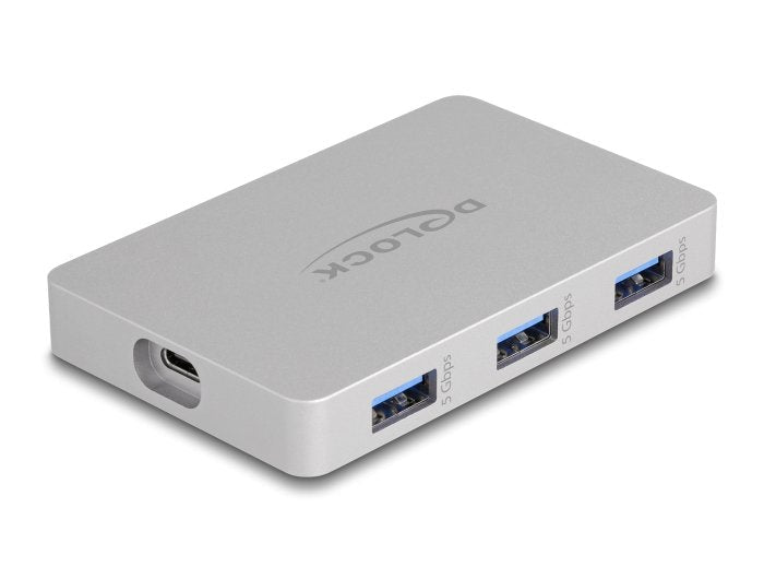 Delock 64279 Concentrador Usb De 7 Puertos Con 4 Usb Type-C Hembra Y 3 Usb Tipo-A Hembra Con Pd 82 W