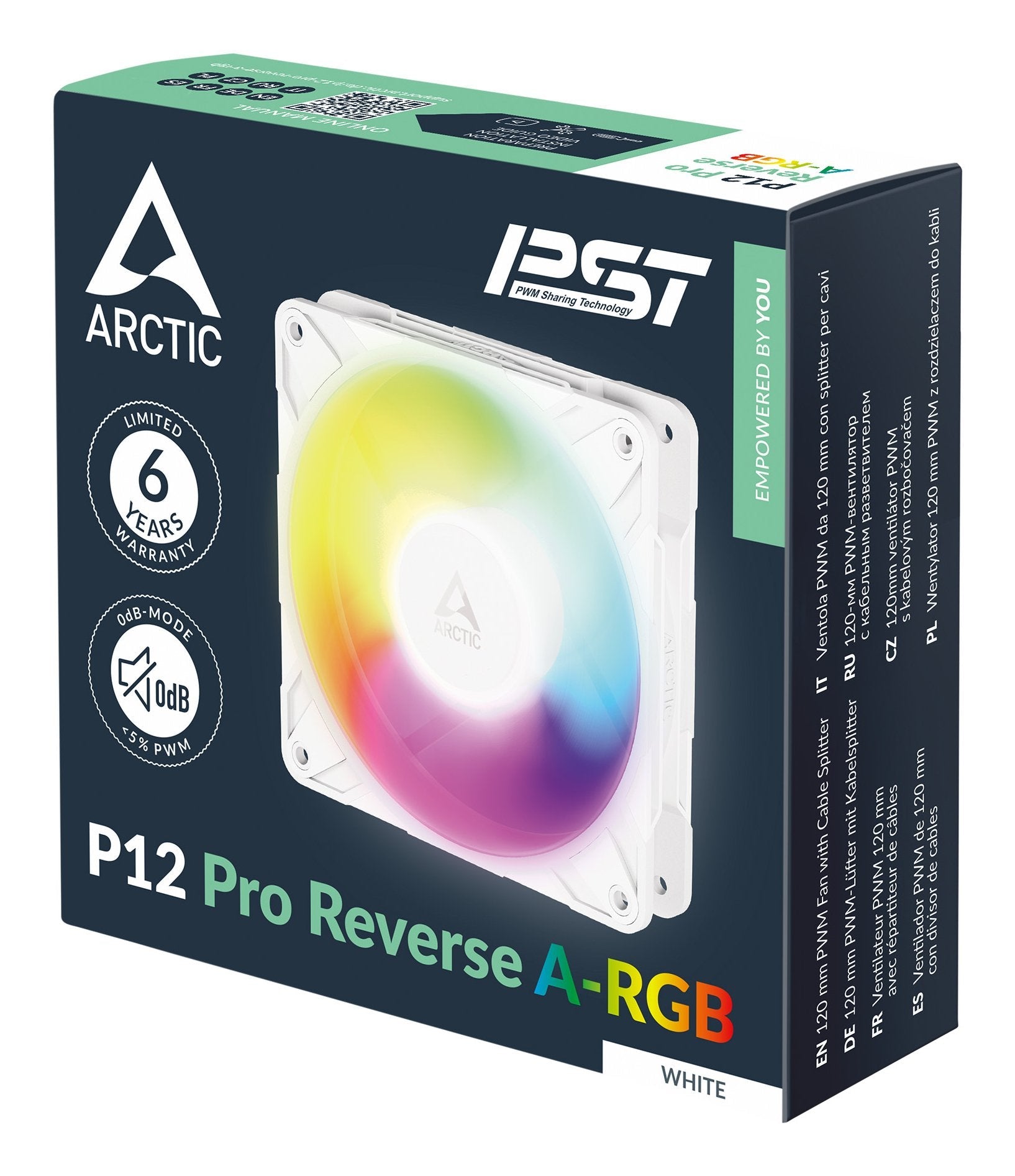Arctic P12 Pro Reverse Gehã¤Uselã¼fter A-Rgb White Retail