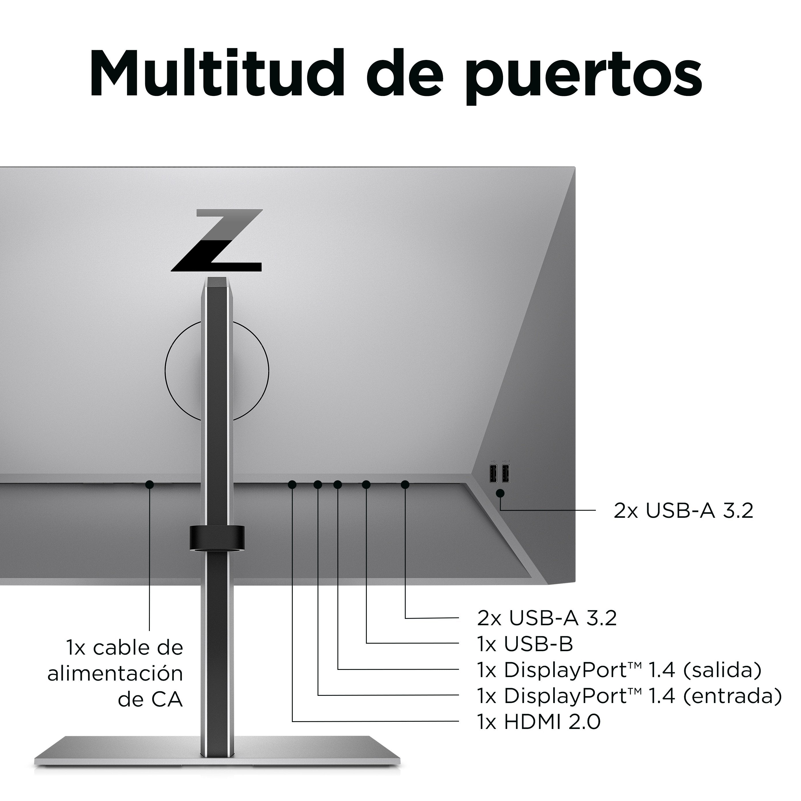 EAN 0196188122938 - HP Z24q G3 QHD Display pantalla para PC 60,5 cm (23.8") 2560 x 1440 Pixeles Quad HD LCD Plata imagen 12
