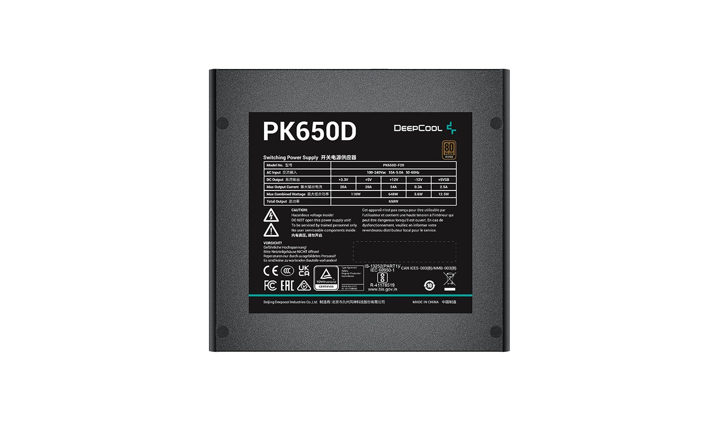 Fuente De Alimentacion Deepcool Pk650d 650w, R-Pk650d-Fa0b-Eu