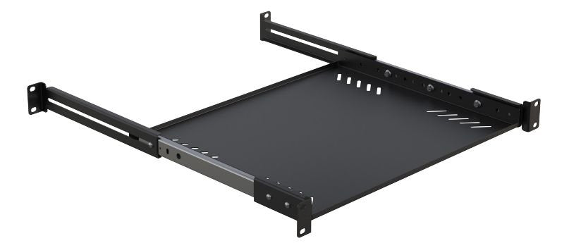 19" D=600 Special Tray With Side Arms And Sliding Black