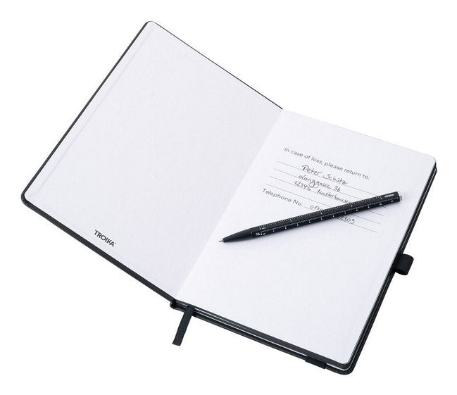 Troika Bloc De Notas Black Slimpad A5 Amarillo Stift