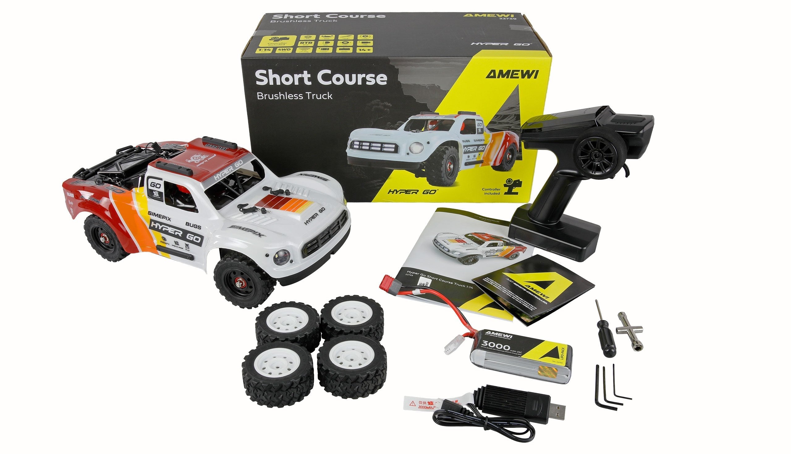 Amewi Hyper Go Short Course Truck Brushless 1:14 Rtr 14+