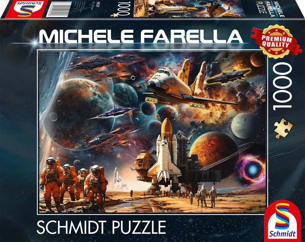 Schmidt Spiele Michele Farella: Fascinación Por Los Viajes Espaciales - Viaje A Galaxias Distantes, Rompecabezas (1000 Piezas)