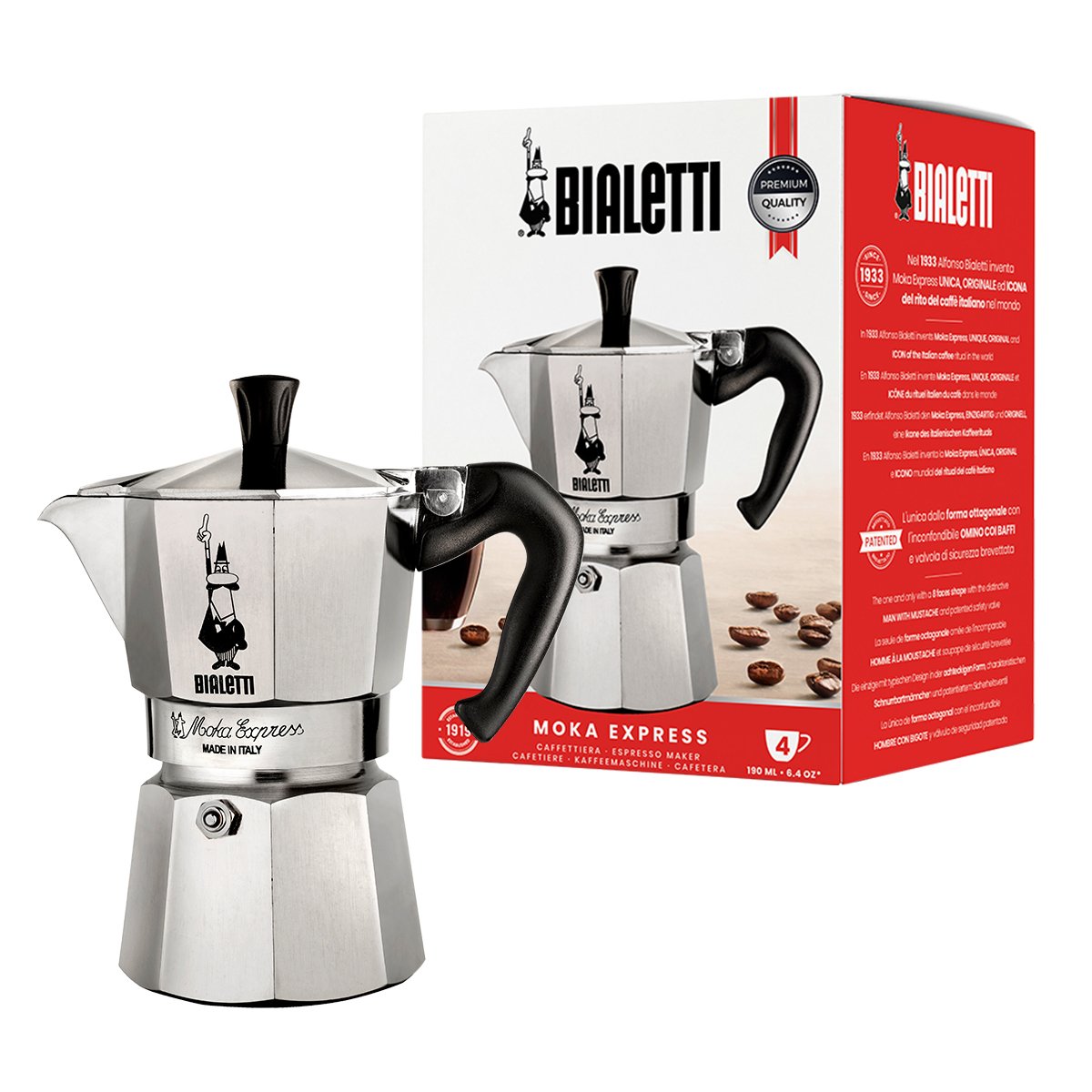 EAN 8006363011648 - Bialetti Moka Express Cafetera italiana 0,23 L Aluminio imagen 1