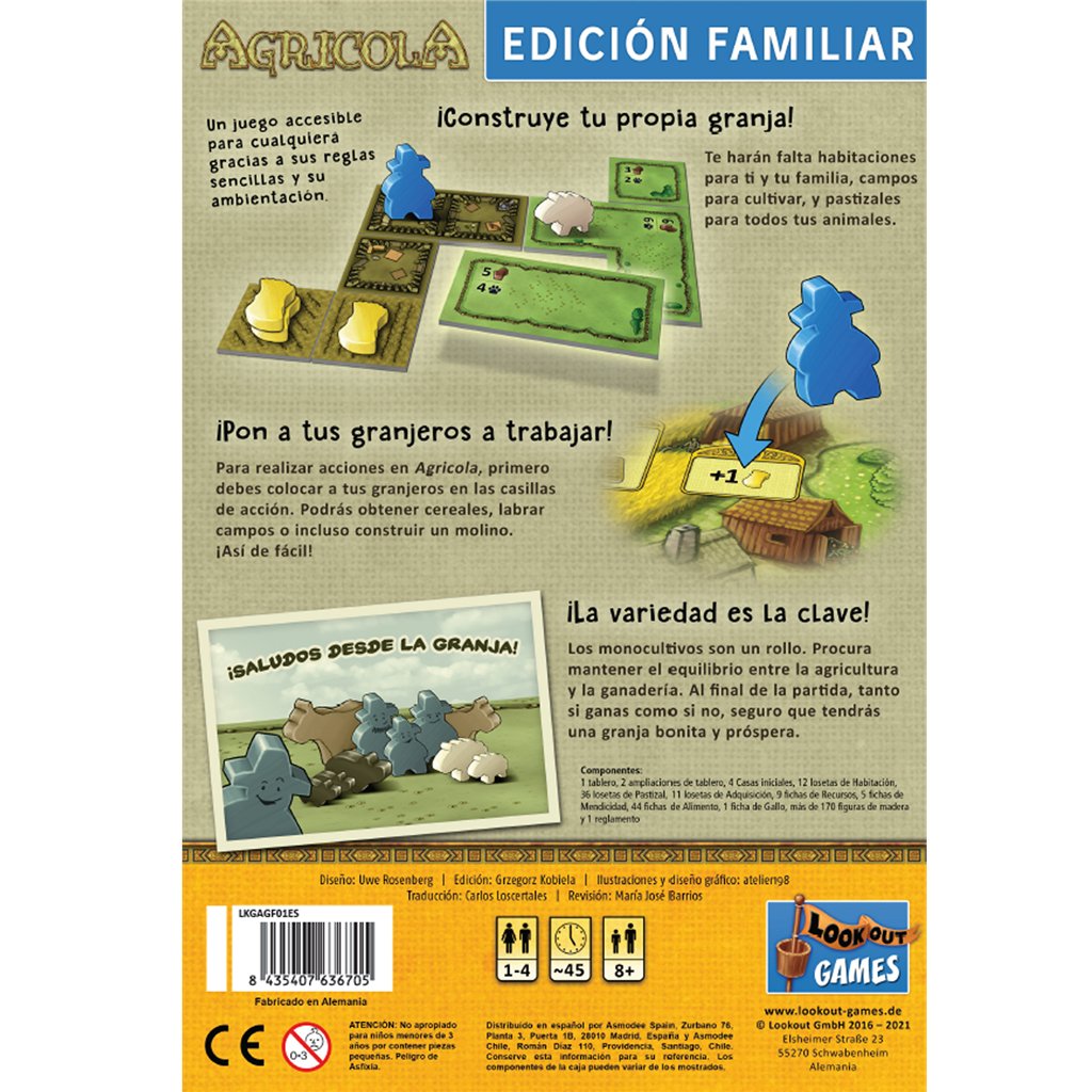 EAN 8435407636705 - Asmodee Agricola Edición Familiar 45 min Juego de mesa Estrategia imagen 2
