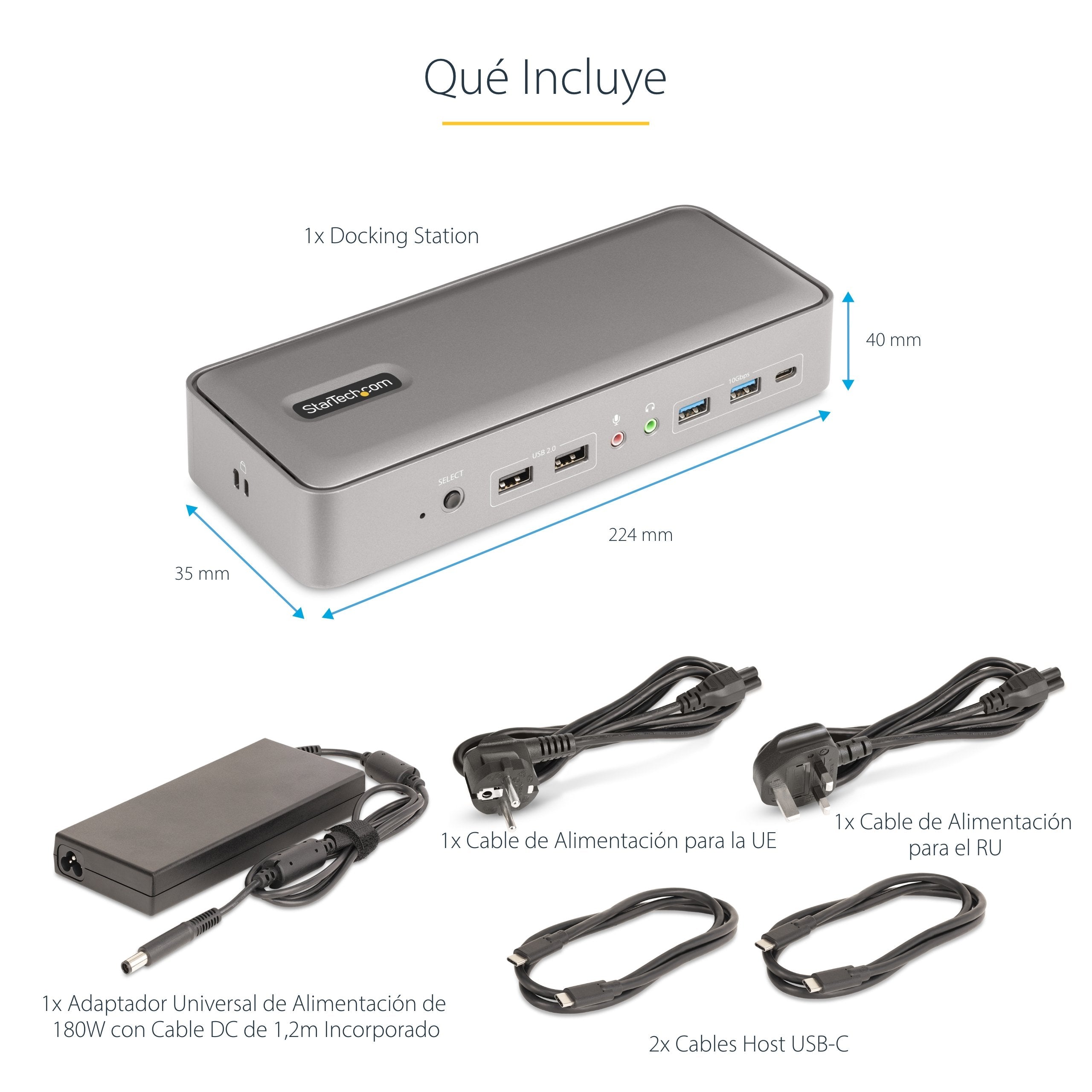 EAN 0065030898492 - StarTech.com 129UE-USBC-KVM-DOCK interruptor KVM Plata imagen 13